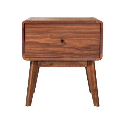 Modrest Marshall Mid-Century Modern Walnut Nightstand Walnut Nightstand 73650 VGMABR-39-NS