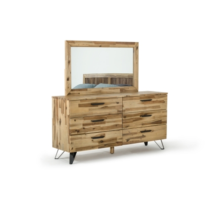 Modrest Sala Modern Light Wood Dresser & Mirror Set Dresser 73759 VGWHSALA-DRSM