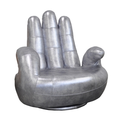 Lamod Italia Sosia Italian Modern Silver Leather Hand Accent Chair Other Accent Chair 73855 VGNTSOSIA-H6002