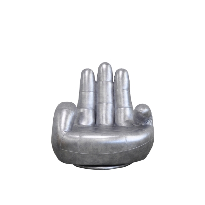 Lamod Italia Sosia Italian Modern Silver Leather Hand Accent Chair Other Accent Chair 73855 VGNTSOSIA-H6002