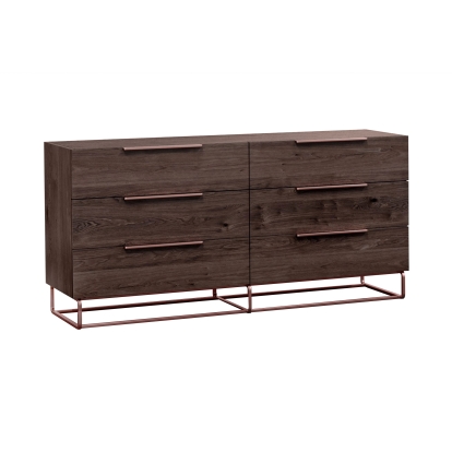 Nova Domus Benzon Italian Modern Dark Rovere Dresser Walnut Dresser 74164 VGACBENZON-DRS