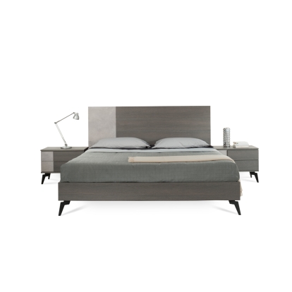 Nova Domus Palermo Italian Modern Faux Concrete & Grey Bedroom Set Grey Bedroom Set 74783|74784 VGACPALERMO-SET