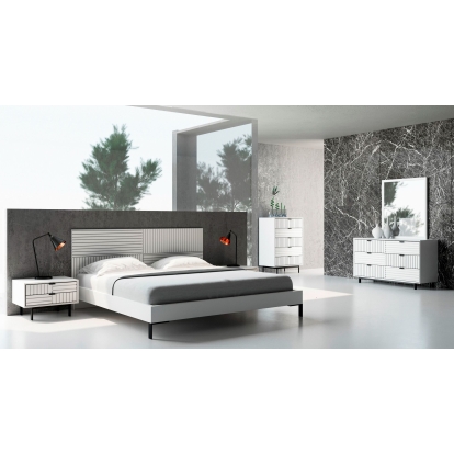 Nova Domus Valencia Contemporary White Bedroom Set White Bedroom Set 75087|75088|75089 VGMABR-76-SET