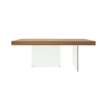 Modrest Encino Modern Walnut & Glass Dining Table Walnut Dining Table 75231 VGCNCP1712D-200100-V36F-P2