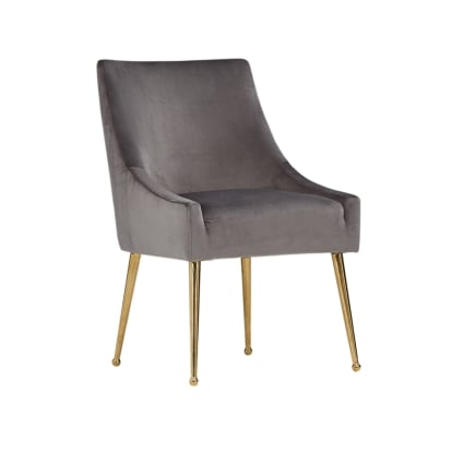 LA Furniture Castana Modern Grey Velvet & Gold Dining Chair (Set of 2) VGRH-RHS-DC-101-GRY Contemporary Style by Vig Furnitrue Number 75237Z Catch Home Goods