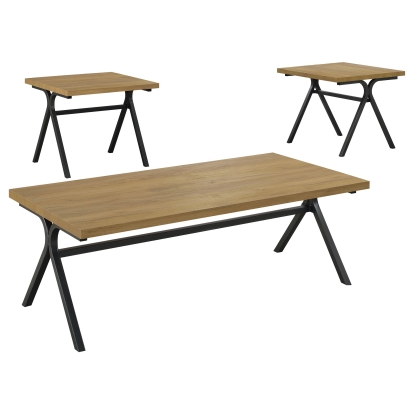 Coaster Colmar Rustic Golden Oak Coffee Table Model 753424