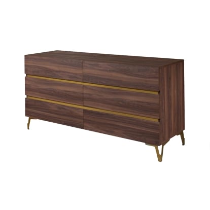 LA Furniture Calabria Modern Walnut Dresser VGACCALABRIA-DRS Contemporary Style by Vig Furnitrue Number 75531 Catch Home Goods