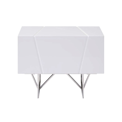 Modrest Chrysler Modern White Nightstand White Nightstand 75856 VGVCN8978-WHT