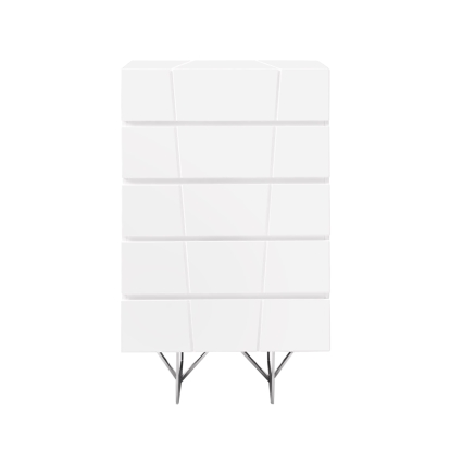 Modrest Chrysler Modern White Chest White Chest 75858 VGVCJ8978-5H-WHT