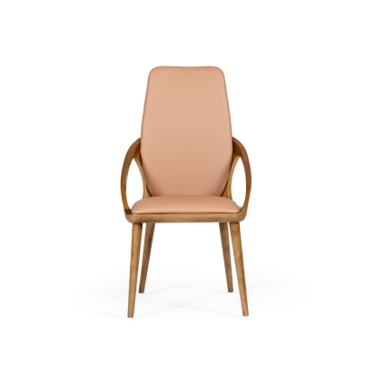 Modrest Valier Modern Dining Chair (Set of 2) Walnut Dining Chair 75877Z VGCS-CH-17019