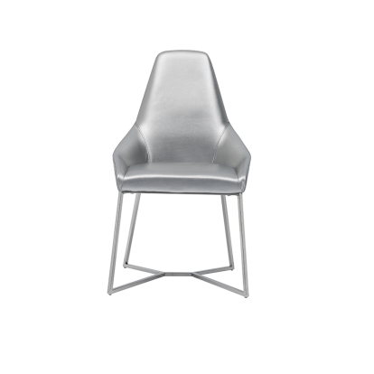 Modrest Sarah Modern Pearl Grey Leatherette Dining Chair (Set of 2) Grey Dining Chair 75935Z VGZAY917-PRL