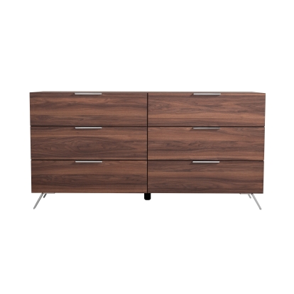 Nova Domus Brooklyn Italian Modern Walnut Dresser Walnut Dresser 76000 VGACBROOKLYN-DRSR