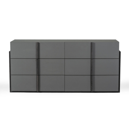 LA Furniture Lucia Italian Modern Elm and Matte Grey Dresser VGACLUCIA-DRS-GRY Contemporary Style by Vig Furnitrue Number 76190A Catch Home Goods