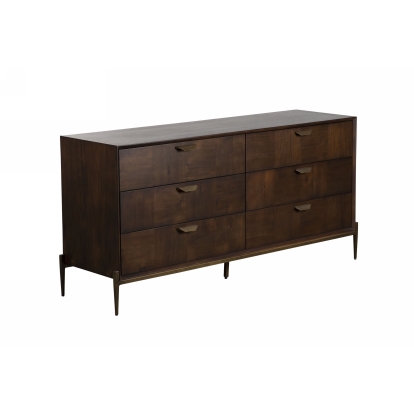 Modrest Shane Modern Acacia & Brass Dresser Brown Dresser 76274 VGNX-MEMPHIS-20180