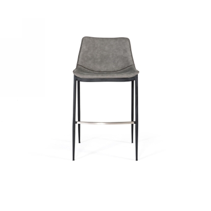 Modrest Jane Modern Grey & Black Counter Stool (Set of 2) Grey Bar Stool 78940Z VGHR5361C-GRY-BLK-BS