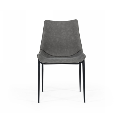 Modrest Frasier Modern Grey Eco-Leather Dining Chair (Set of 2 ) Grey Dining Chair 76284Z VGHR-3501