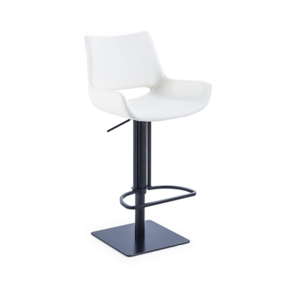 Modrest Niles Modern White Bar Stool  White Bar Stool 76285 VGHR5364GB
