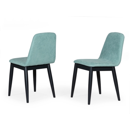Modrest Lomeli Modern Blue Dining Chair (Set of 2) Blue Dining Chair 76312Z VGMA-MI-860-CH