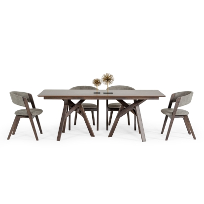 Modrest Grover Modern Dark Wenge Dining Table Wenge Dining Table 76314 VGMA-MIT-5222