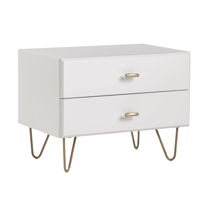 Modrest Bryan Modern White Nightstand White Nightstand 76322 VGMABR-82-WHT-NS