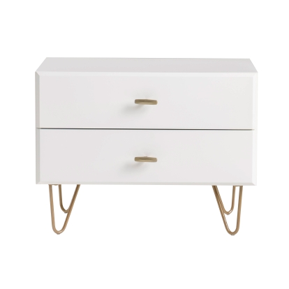 Modrest Bryan Modern White Nightstand White Nightstand 76322 VGMABR-82-WHT-NS