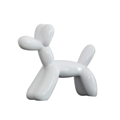 Modrest Modern White Balloon Dog Sculpture White Sculpture 76367 VGTHSZ-0766-WHT