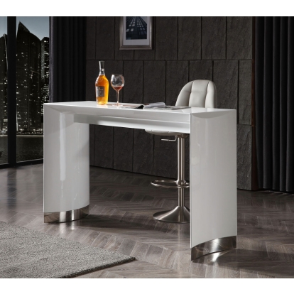 Modrest Corbett Contemporary White Bar Table White Barware 76377 VGVCBT1920