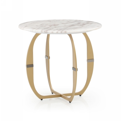 Modrest Echo Modern Marble End Table White End Table 76389 VGVCET1916