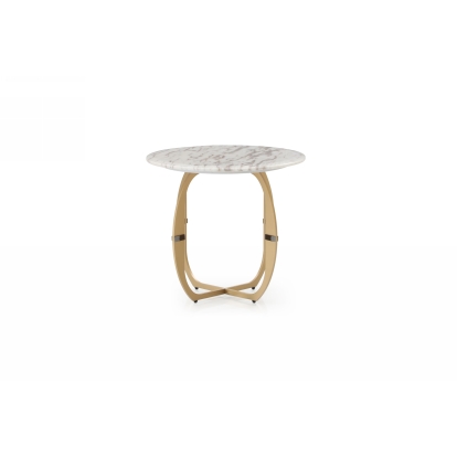 Modrest Echo Modern Marble End Table White End Table 76389 VGVCET1916