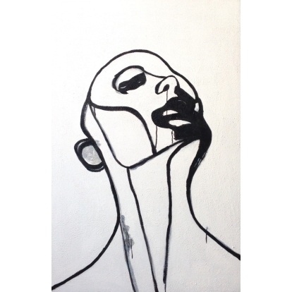 Modrest VIG19001 Abstract Oil Painting Black Painting 76397 VGSHD-VIG19001