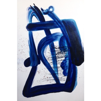 Modrest VIG19003 Abstract Oil Painting Blue Painting 76399 VGSHD-VIG19003