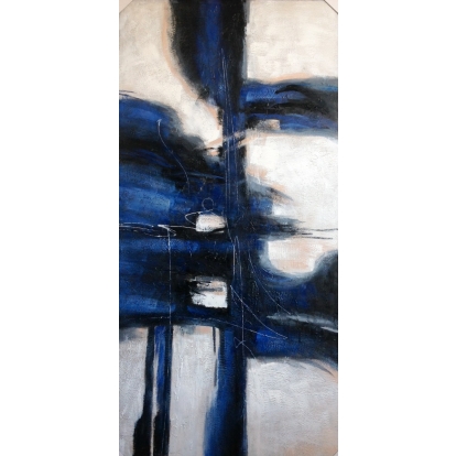 Modrest VIG19007 Abstract Oil Painting Blue Painting 76403 VGSHD-VIG19007