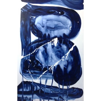 Modrest VIG19011 Abstract Oil Painting Blue Painting 79496 VGSHD-VIG19011