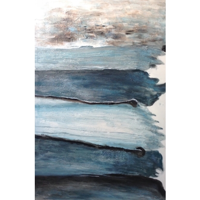 Modrest VIG19012 Abstract Oil Painting Blue Painting 76408 VGSHD-VIG19012