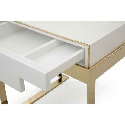 Modrest Adonis Modern Nightstand White Nightstand 76471 VGVCMF-N096