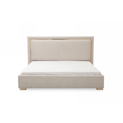 Modrest Corrico Modern Off White and Champagne Gold Bedroom Set Bed 80263|80264 VGVCBD1906-19-SET