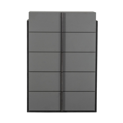 LA Furniture Lucia Italian Modern Elm and Matte Grey Chest VGACLUCIA-CHEST-GRY Contemporary Style by Vig Furnitrue Number 76556 Catch Home Goods