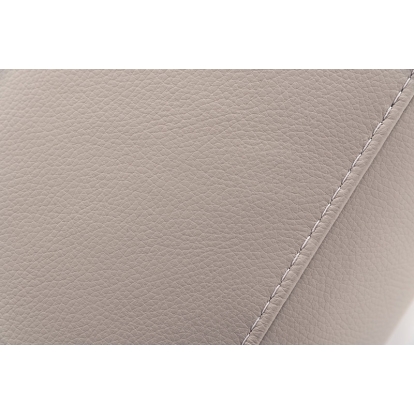 Lamod Italia Villeneuve Italian Modern Light Grey Leather Right Facing Sectional Sofa Grey Sectional Sofa 76581 VGNTVILLENEUVE-LTGRY