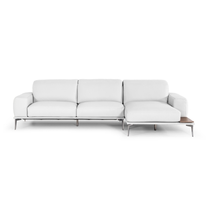 Lamod Italia Villeneuve Modern White Italian Leather Sectional Sofa White Sectional Sofa 80345 VGNTVILLENEUVE-WHT