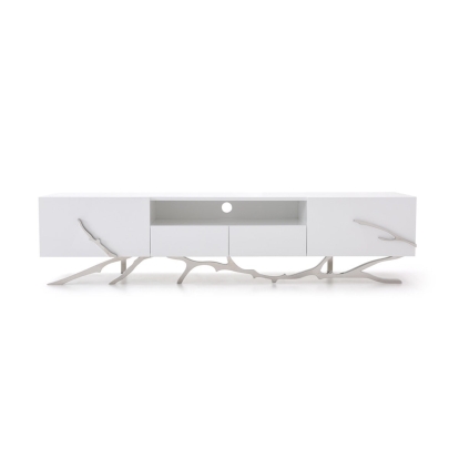 Modrest Legend 87"-Wide Modern White TV Stand White TV Stand 76639A VGVCTV8111-22