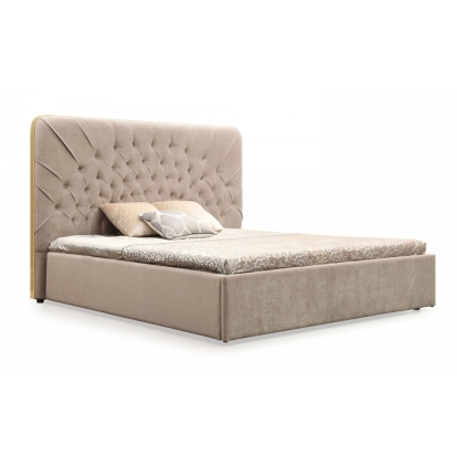 Modrest Moontide Glam Beige Velvet and Brushed Brass Bedroom Set Beige Bed 80267|80268 VGVCBD1922-19-BED-SET