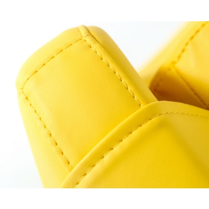 Modern Kenora Modern Yellow Eco-Leather Accent Chair  Yellow Lounge Chair 76728 VGBNEC-096