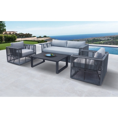 Renava Whimsy Modern Outdoor Light Grey & Dark Grey Sofa Set Grey Outdoor Sofa Set 76734 VGGE-MARGE