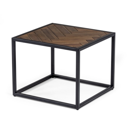 Modrest Pasada Industrial Brown Acacia End Table Brown End Table 76757 VGWH183720101