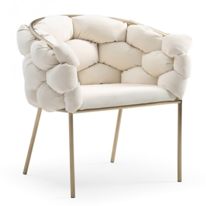 LA Furniture Debra Modern Off-White Fabric Dining Chair VGVCB202-WHT Contemporary Style by Vig Furnitrue Number 76770 Catch Home Goods
