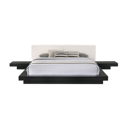 Modrest Tokyo Contemporary Black and White Platform Bed Black Bed 76816|76815|76816A|76815A VGMABR-90-BLK-WHT