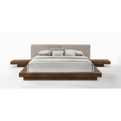 LA Furniture Tokyo Queen Contemporary Walnut and Grey Platform Bed VGMABR-90-WAL-GRAY-Q Contemporary Style by Vig Furnitrue Number 76818A Catch Home Goods