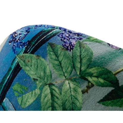 Modrest Roxann Contemporary Floral Velvet Bar Stool Multi-Toned Bar Stool 76874 VGEUMC-9292CH-A-B