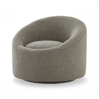 Modrest Frontier Glam Grey Fabric Accent Chair Grey Lounge Chair 76884|76884A VGODZW-993