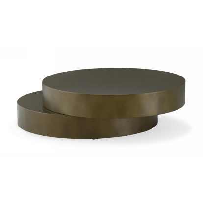 Modrest Grayson Glam Brushed Bronze Metallic Coffee Table Bronze Coffee Table 76899 VGODLZ-218C